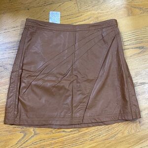 Free People Brown Mini Skirt